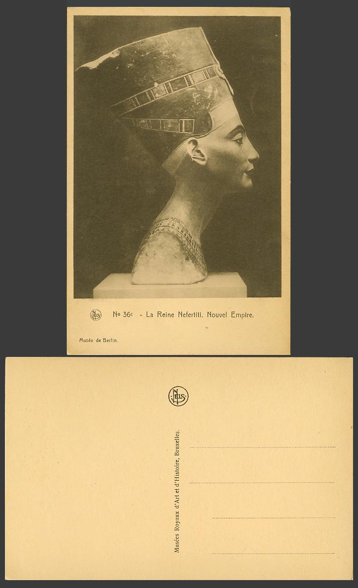 Egypt Old Postcard Queen Nefertiti, Wife of King Amenophis IV, Berlin Museum 36c