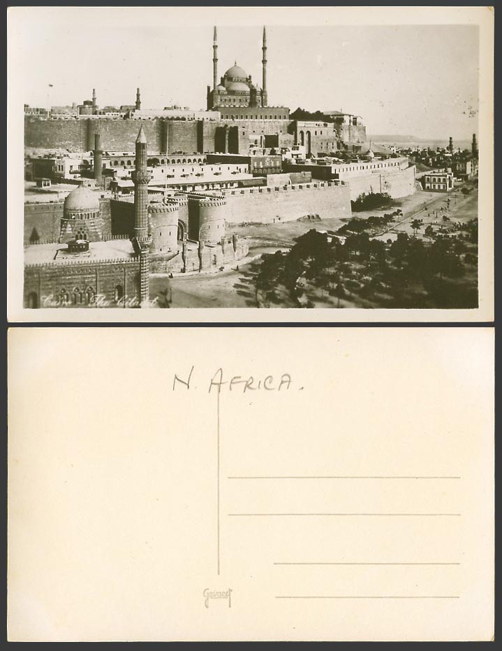 Egypt Old Real Photo Postcard Cairo The Citadel Citadelle Panorama, North Africa