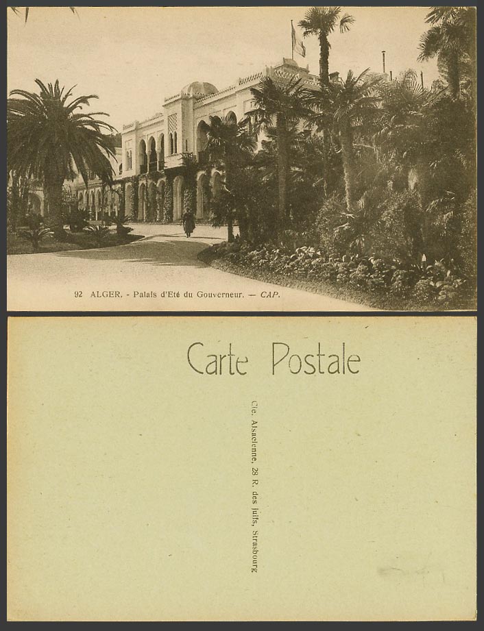 Algeria Old Postcard Alger, Palais d'Ete du Gouverneur, Governor's Summer Palace