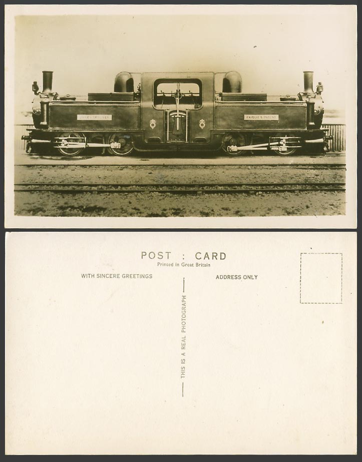 James Spooner Fairlies Patent Railway Locomotive Engine Train Old Photo Postcard