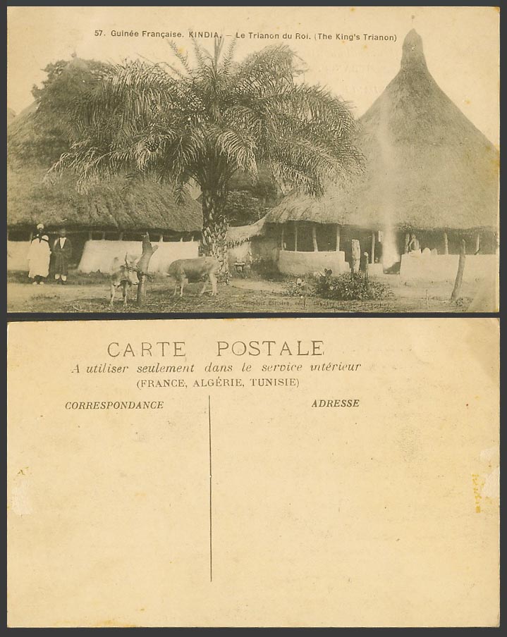 French Guinea Guinee Old Postcard Kindia King's Trianon Le Trianon du Roi Houses