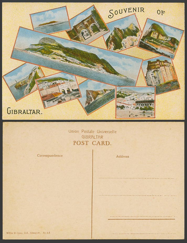 Gibraltar Old Postcard Signal Station, Rock Casemate Square Galleries Lighthouse