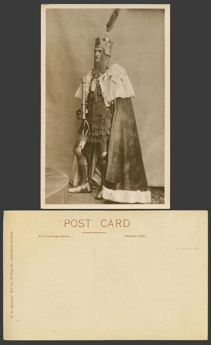 English Actor S Johnston Forbes Robertson Stage Costumes Old Real Photo Postcard