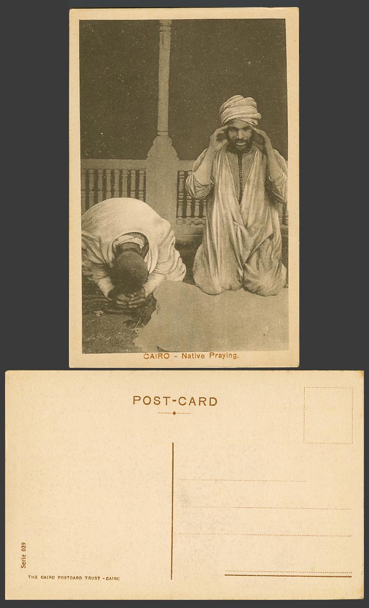 Egypt Old Postcard Cairo Native Praying, Arab Men Prayer Muslim Prayers Le Caire