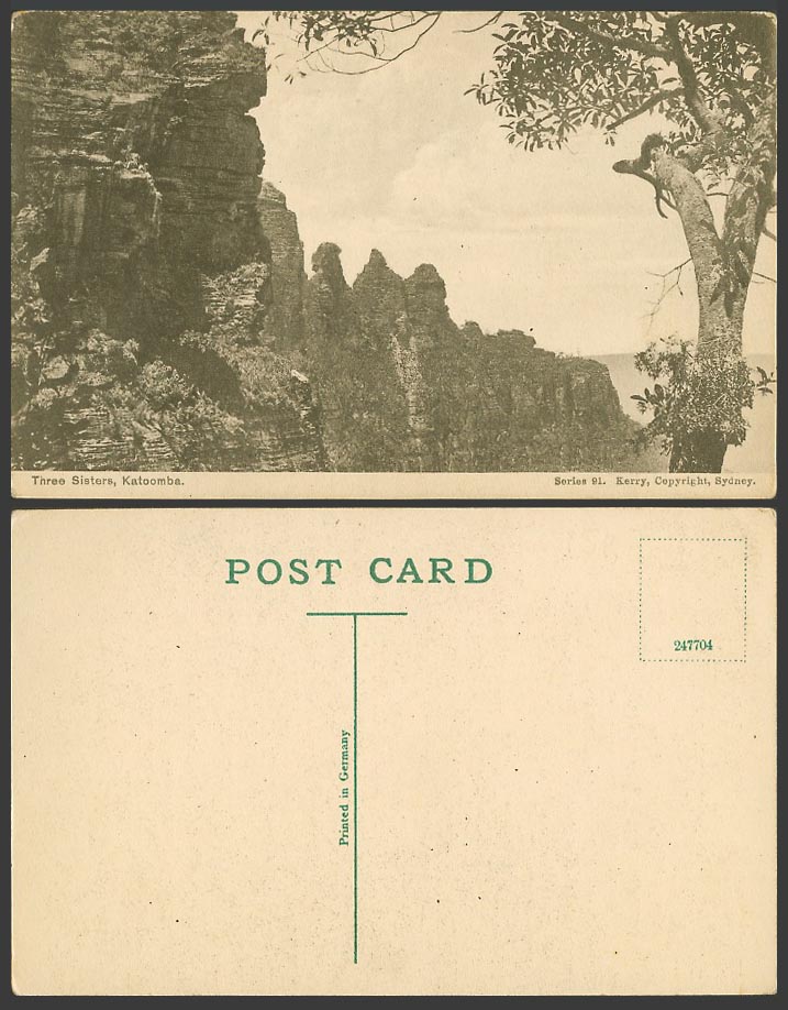 Australia Old Postcard Three Sisters, Katoomba, Rocks Mountains, New South Wales
