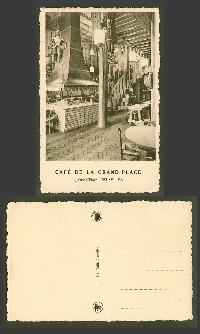 Belgium Old Postcard Cafe de la Grand'Place Bruxelles 1 Grand'Place Coffee Shop