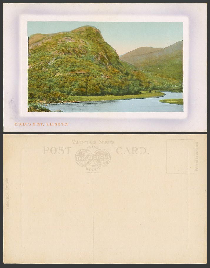 Ireland Old Embossed Postcard Eagle's Nest Mountains Hills Killarney Co. Kerry