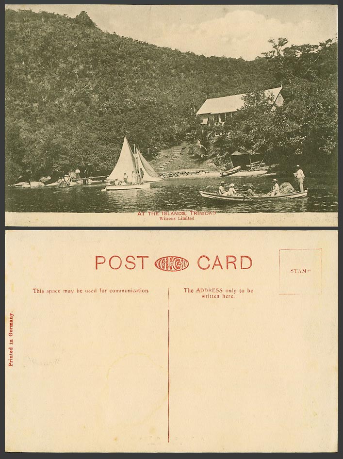 Trinidad At The Islands Wilsons Limited Sailing Boats Boating c1910 Old Postcard