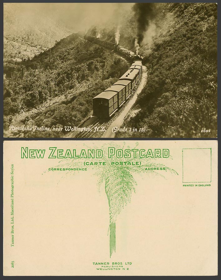 New Zealand Old Real Photo Postcard Rimutaka Incline Wellington Locomotive Train