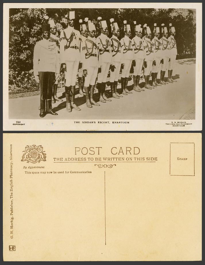 Sudan Old Real Photo Postcard Khartoum The Sirdar's Escort Sardar Soldier Guards