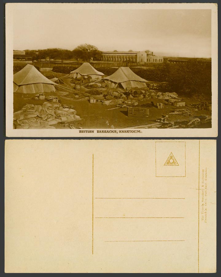 Sudan Old Real Photo Postcard Khartoum, British Barracks Military Barrack, Tents