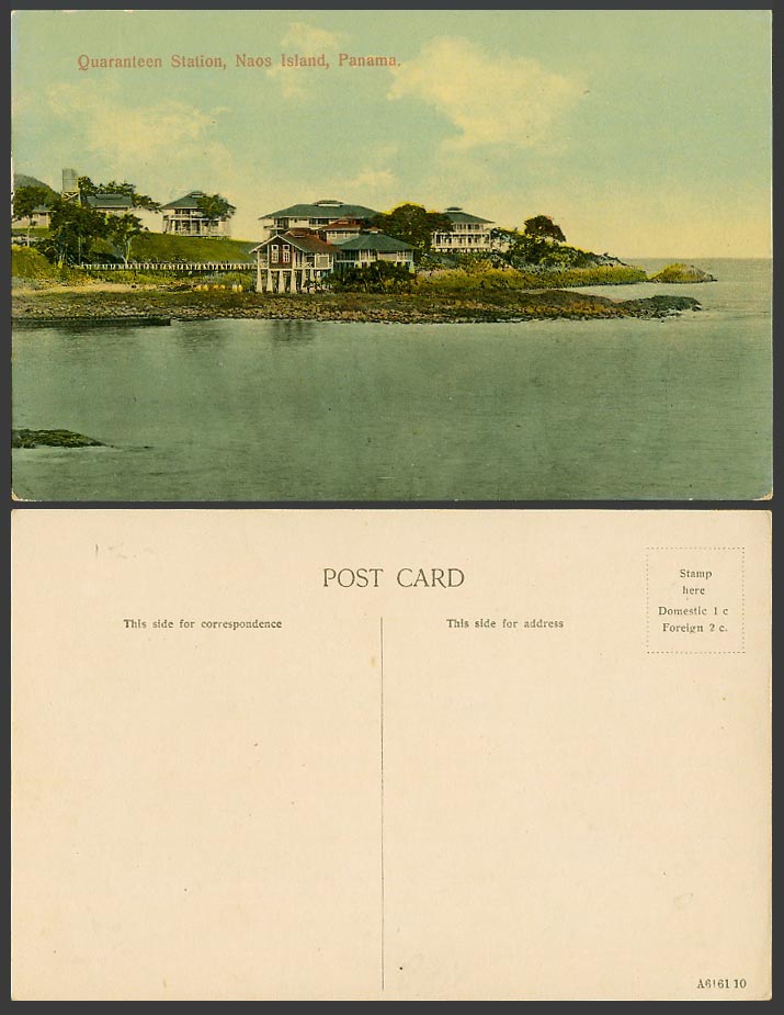 Panama Old Colour Postcard Quaranteen Station, Nao Island, Panorama General View