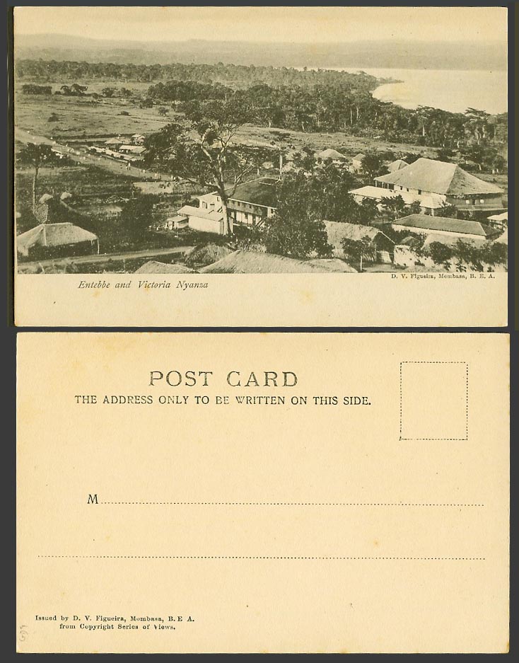 Uganda Old UB Postcard Entebbe and Lake Victoria Nyanza, General View Panorama