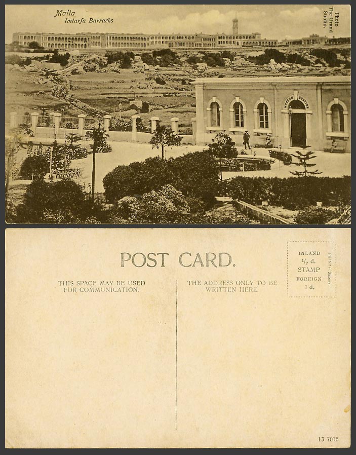 Malta Old Postcard Imtarfa Barracks, Museum Station, Military Barrack, Panorama