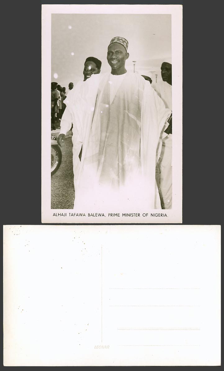 Nigeria Old Real Photo Postcard Abubakar Alhaji Tafawa Balewa The Prime Minister