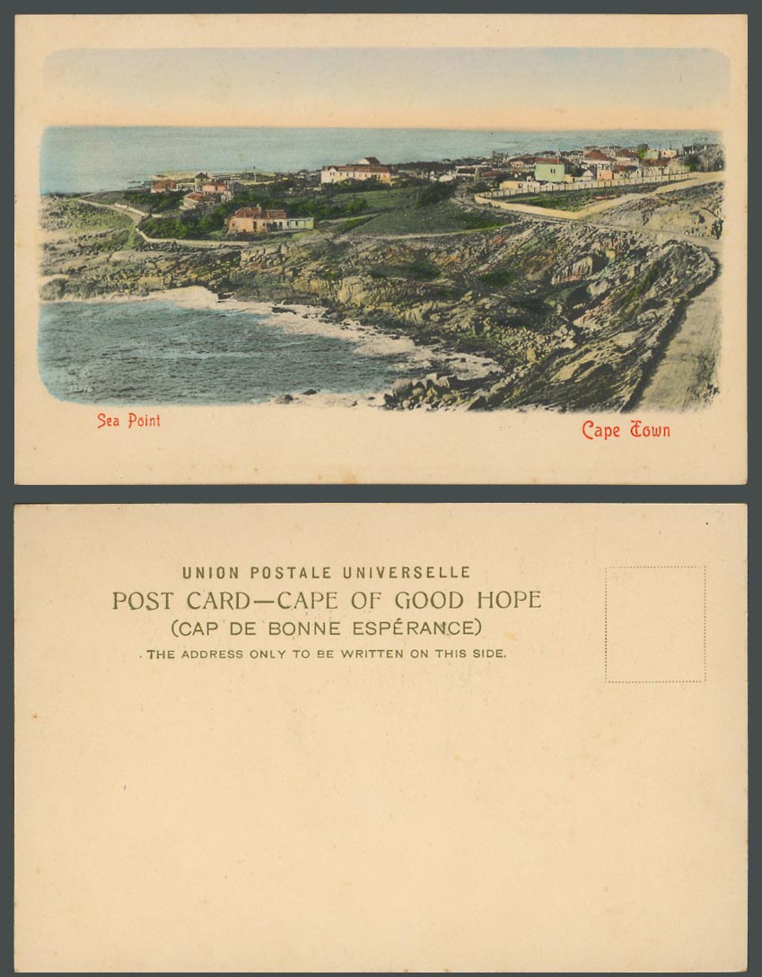 South Africa 1905 Old UB Postcard Sea Point Cape Town Panorama Cape of Good Hope