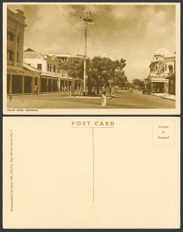 Kenya Old Postcard Mombasa Salim Road Street Scene Photographed by Peter Hill 2.