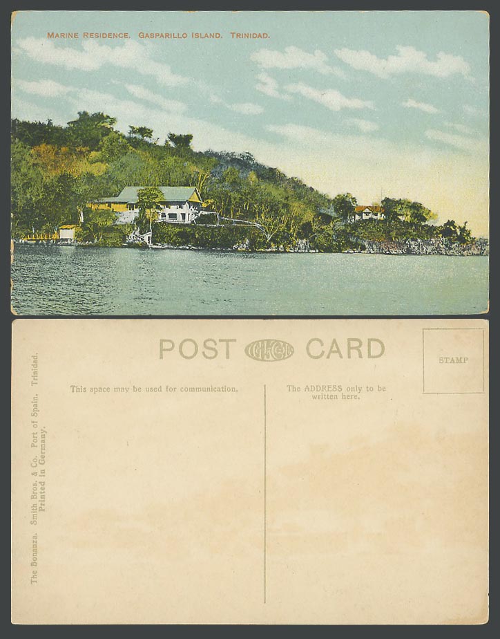 Trinidad Old Colour Postcard Gasparillo Island Marine Residence, Panorama B.W.I.