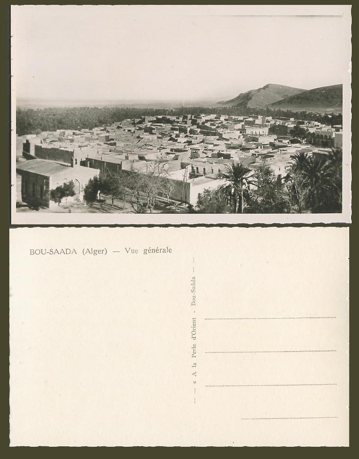 Algeria Old Real Photo Postcard Alger Bou-Saada, General View Panorama Mountains