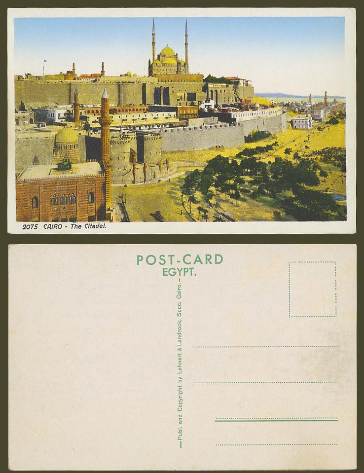 Egypt Old Colour Postcard Cairo The Citadel Citadelle Panorama General View 2075
