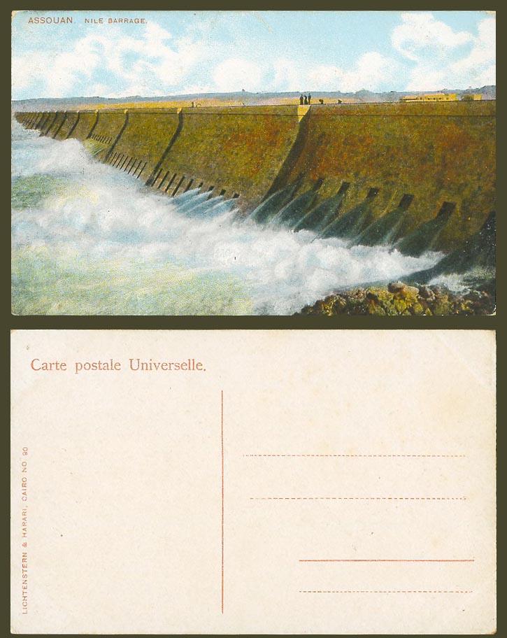Egypt Old Colour Postcard The Dam Assuan Assouan Aswan Nil Nile Barrage 90