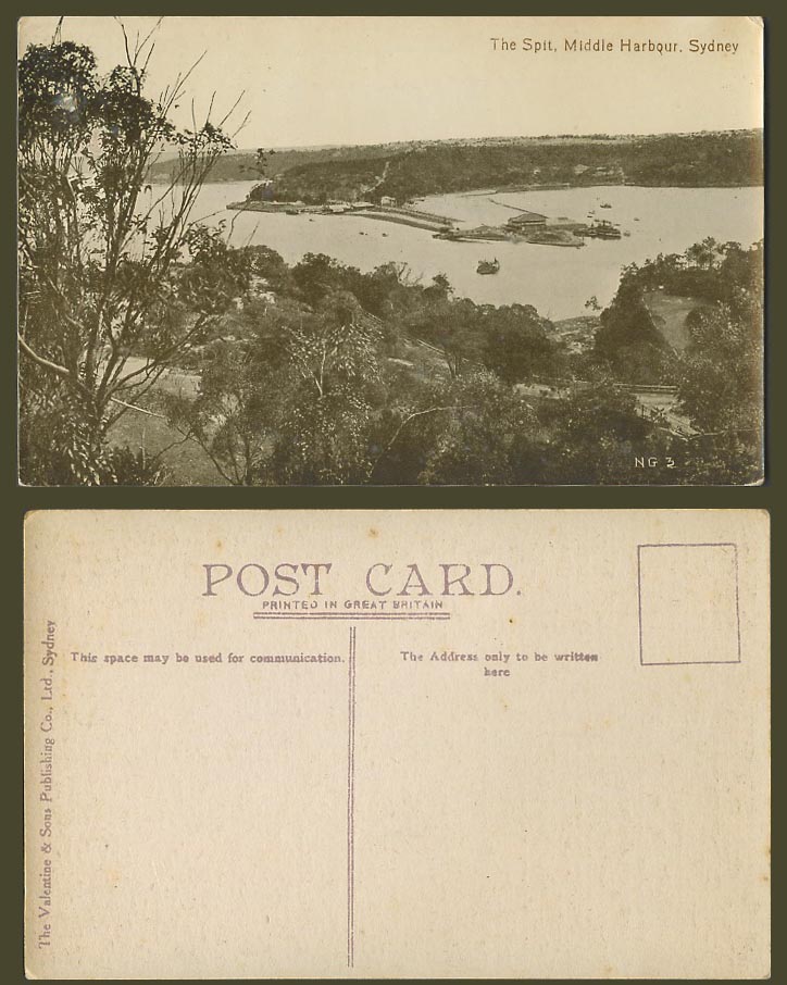 Australia Old Postcard The Spit, Middle Harbour, New South Wales Sydney Panorama