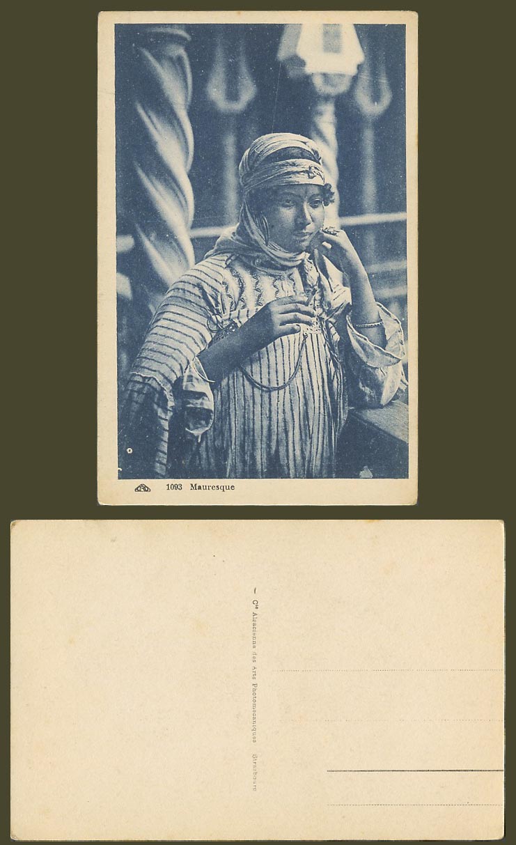 Morocco Old Postcard Mauresque, Native Young Moorish Woman, Traditional Costumes