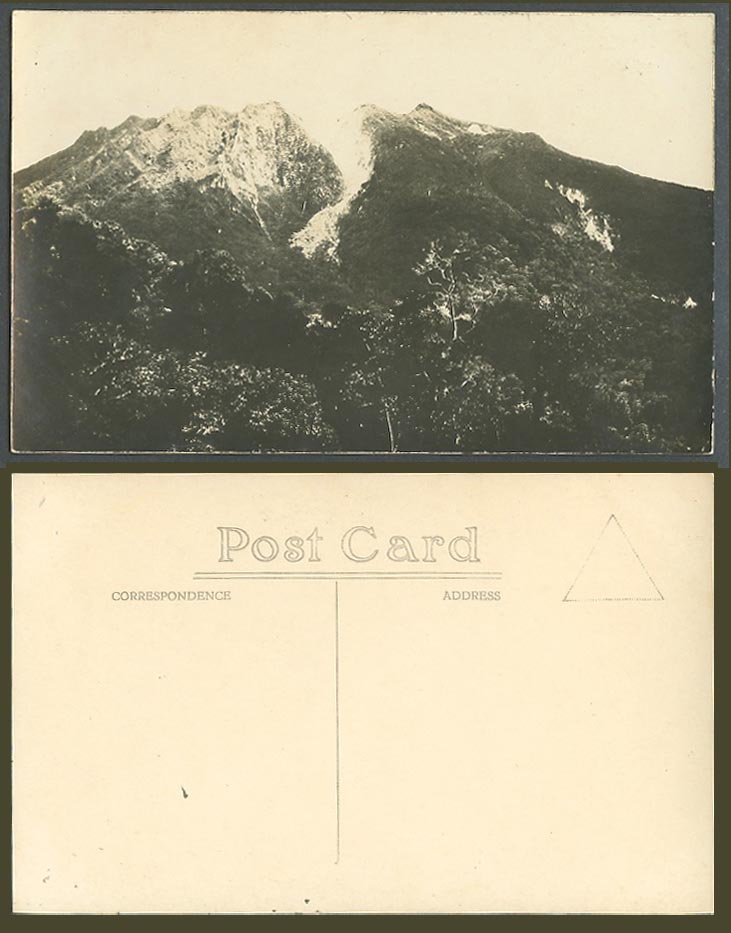Australia Old Real Photo Postcard Snowy Mountain showing Glacier Tasmania