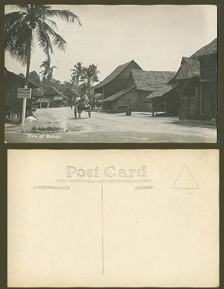 Penang Malaya Old Real Photo Postcard Street Scene, Tanjong Beach Batu Ferringhi