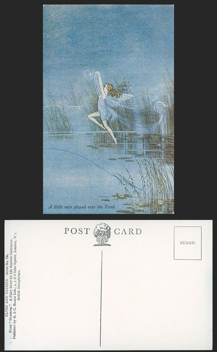 Ida Rentoul Outhwaite Old Postcard A Little Mist Played Over The Pond, Fairy 74.