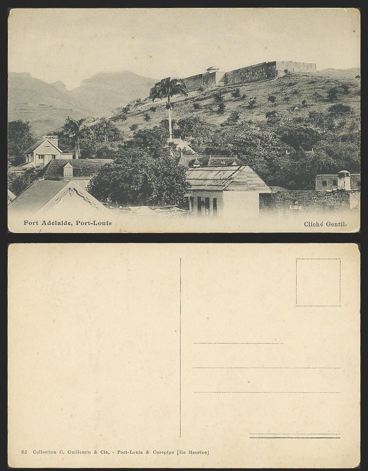 Mauritius c.1910 Old Postcard Port Louis, Fort Adelaide Fortress La Citadelle 62