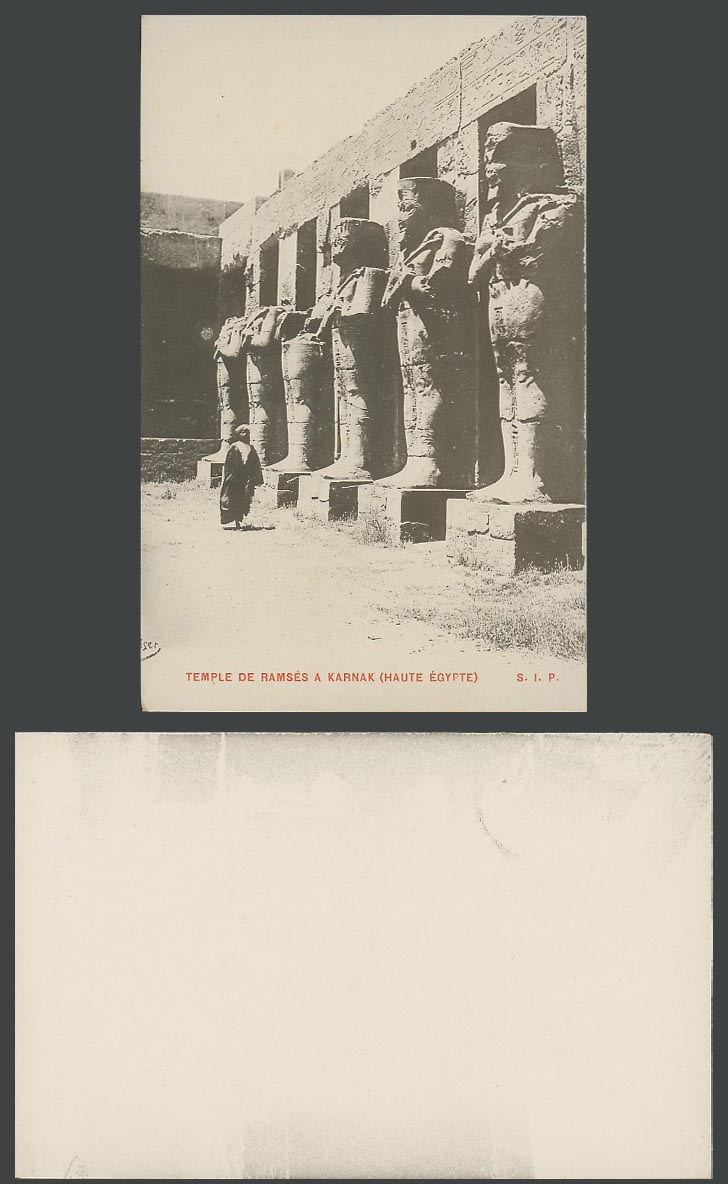 Egypt Old Postcard Temple de Ramses a Karnak Ruins Haute Egypte Upper Egypt SIP