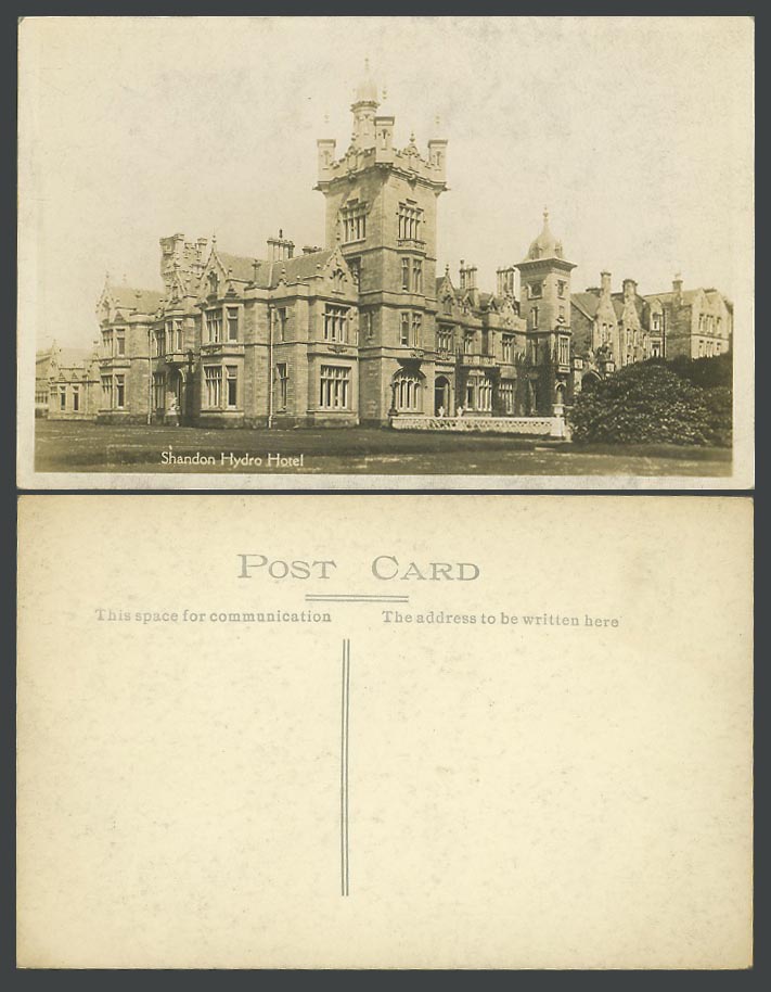 Shandon Hydro Hotel, Argyll, Argyllshire Scotland Old Real Photo Postcard