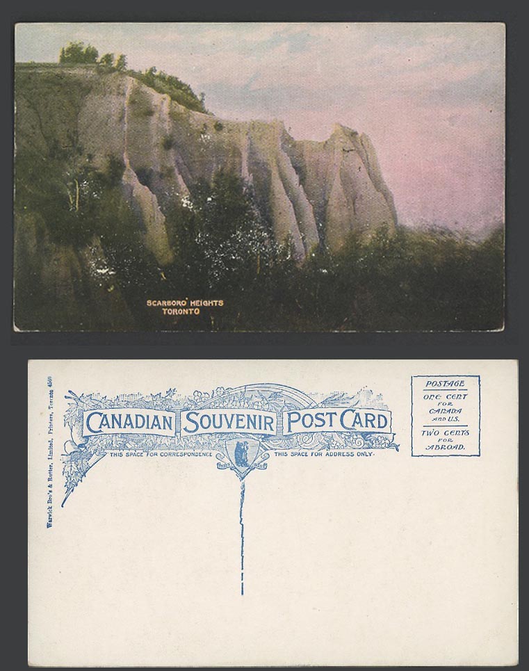 Canada Old Colour Postcard Scarborough Scarboro Heights Mountain Toronto Ontario