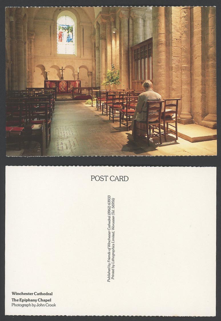 Winchester Cathedral The Epiphany Chapel Color Postcard Photograph by John Crook