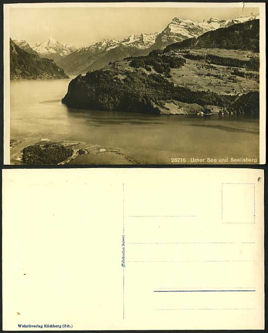Switzerland Old RP Postcard Lake URNER SEE & SEELISBERG