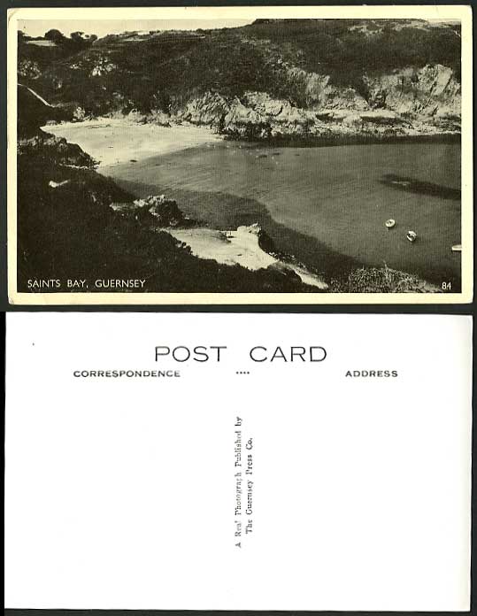 Guernsey Channel Islands Old Postcard Petit PORT Cliffs