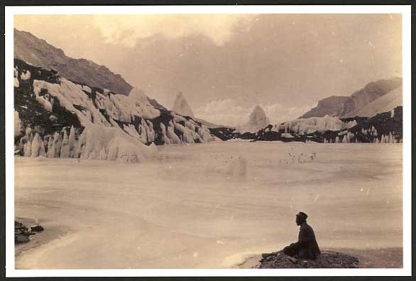 Tibet China Mt EVEREST Expedition 1924 Postcard Wonder of ICE CORRIDOR PINNACLES