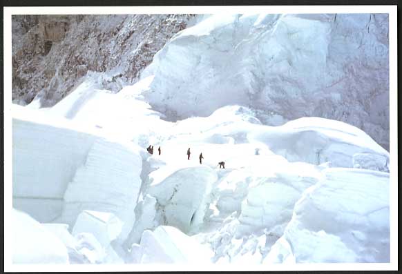 Mt EVEREST Expedition 1953 Postcard Crevasse Above CAMP III WESTERN CWM Entrance