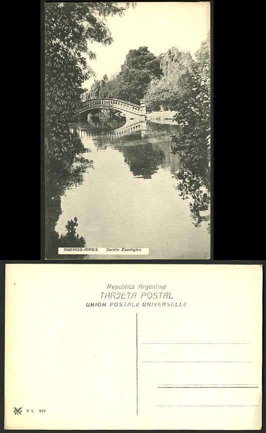 Argentina Old Postcard Bridge in Jardin Zoologica - ZOO