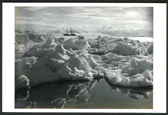 TERRA NOVA SHIP Reflections Broken Ice Brtish ANTARCTIC Expedition 1911 Postcard