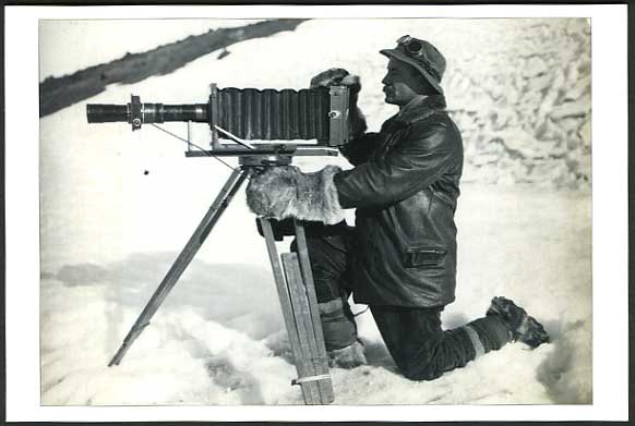 ANTARCTIC Expedition 1911 Postcard PHOTOGRAPHER H. PONTING & Telephoto Apparatus