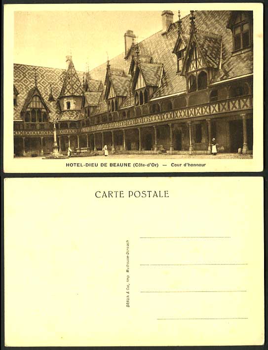 France Old Postcard - HOTEL - Dieu de BEAUNE Cote-d'Or