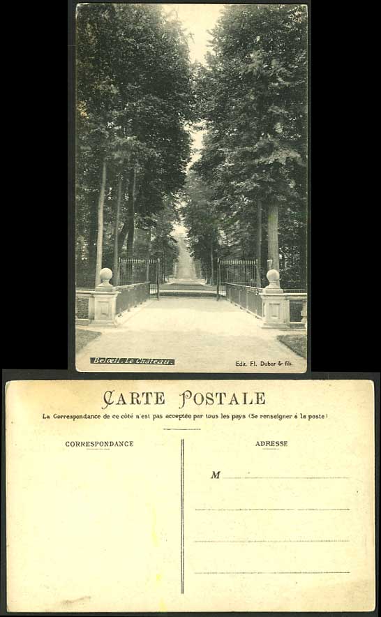 Belgium Old Postcard Beloeil Le Chateau Castle Entrance