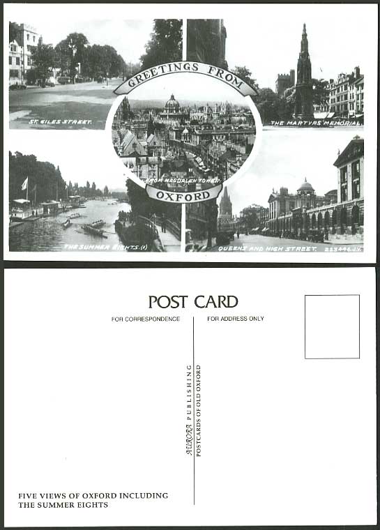 Oxford Postcard Multiview including The Summer Eights