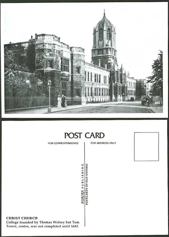 Oxford Postcard Christ Church Collage completed in 1682