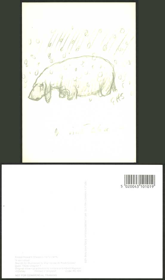 House At Pooh Corner Isn't Close Pencil Sketch Postcard