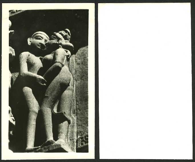 India Old Photo Card Lovers Figure Devi Jagdamba Temple