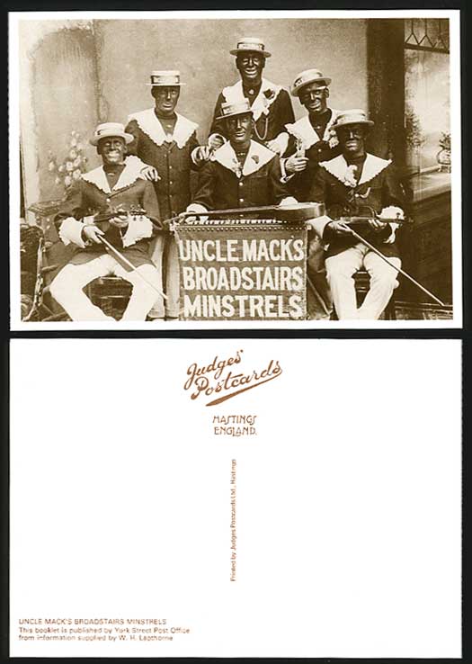 Broadstairs REPRO Postcard Uncle Mack J. Harold Summerson & Troupe of Minstrels