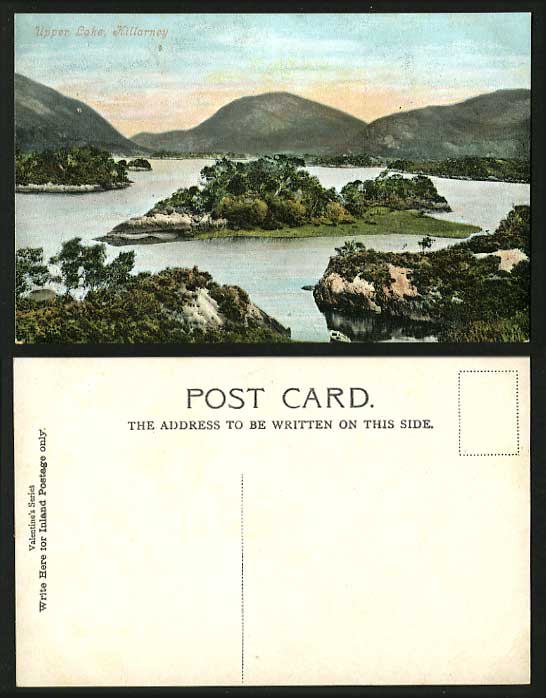Ireland c.1900 Old Colour Postcard Upper Lake Killarney